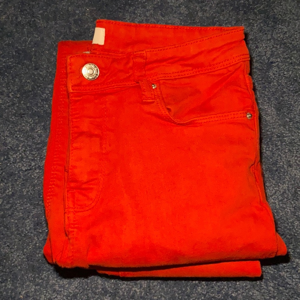 Red Forever 21 Skinny Jeans